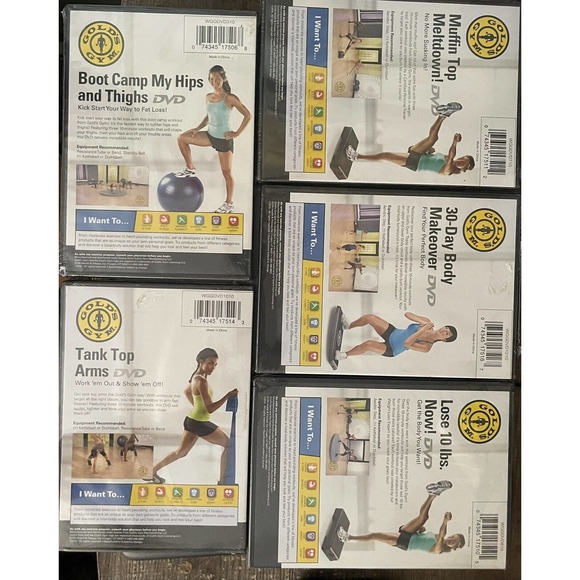 Lot of 5 - Golds Gym DVD Boot Camp Exercise Workout DVD's - Picture 2 of 4